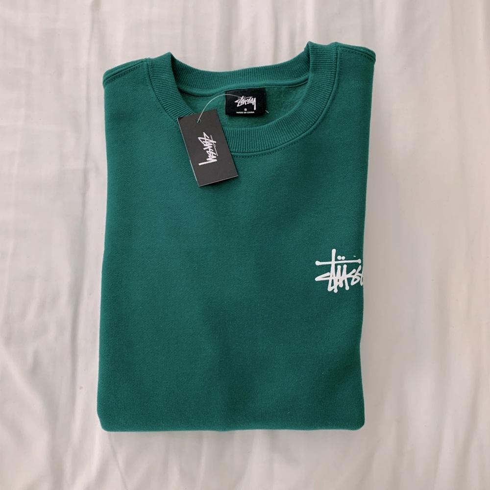 Green Stussy Crewneck